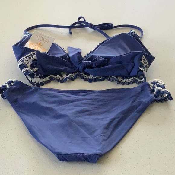 BECCA 2pc Bikini DELILAH Halter Top & Bottom. NWT - Picture 7 of 11